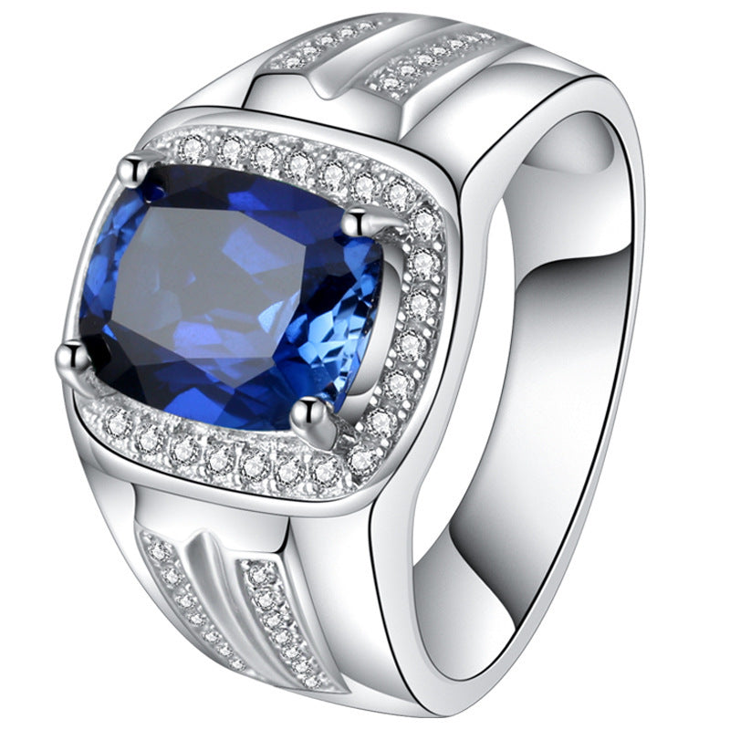 Chiba Silver-plated Ring Fashionable All-match Diamond Ring Wedding Classic Temperament