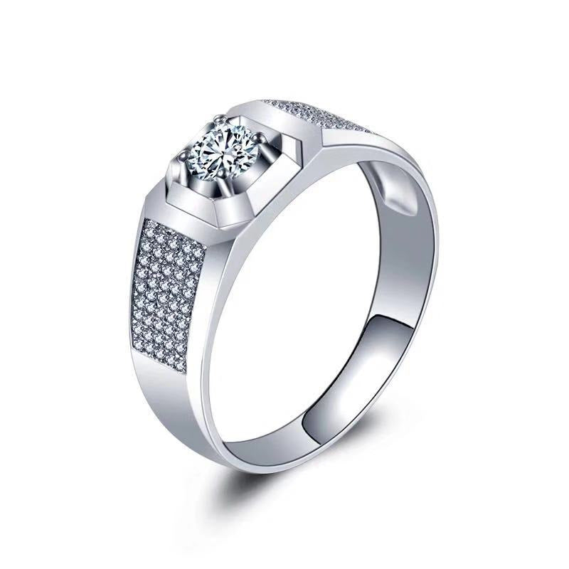 Chiba Silver-plated Ring Fashionable All-match Diamond Ring Wedding Classic Temperament