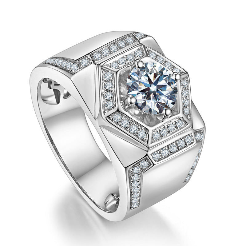 Chiba Silver-plated Ring Fashionable All-match Diamond Ring Wedding Classic Temperament
