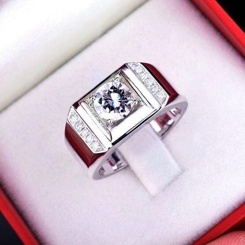 Chiba Silver-plated Ring Fashionable All-match Diamond Ring Wedding Classic Temperament