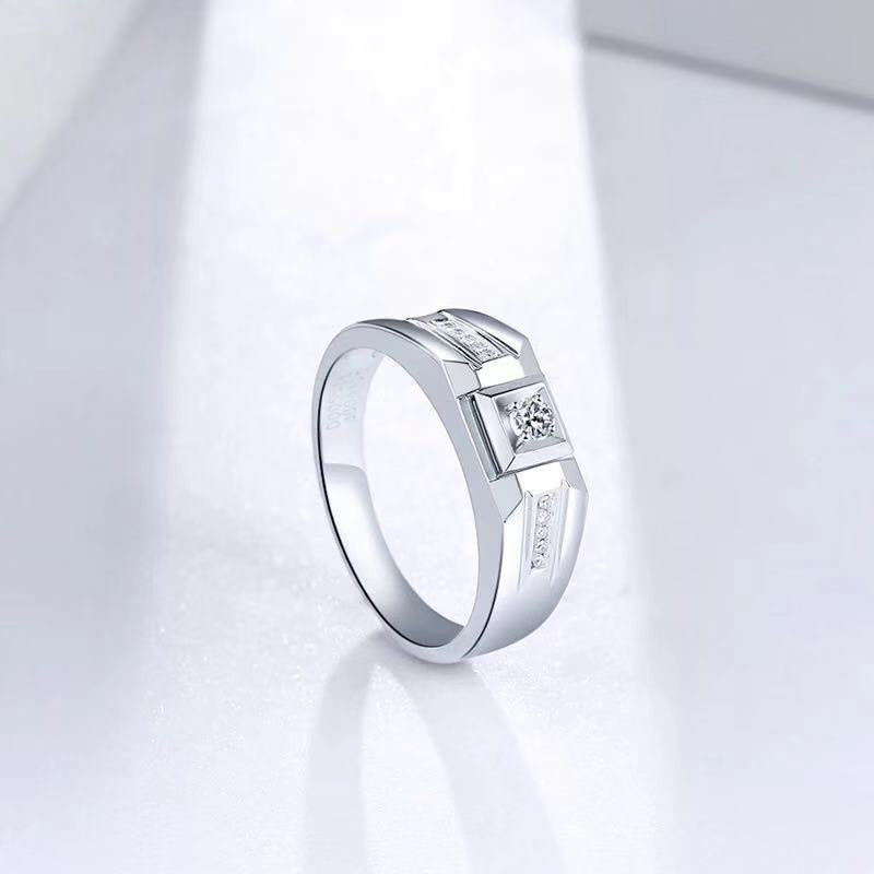 Chiba Silver-plated Ring Fashionable All-match Diamond Ring Wedding Classic Temperament