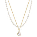Summer Double-layer Pearls Necklace INS Fashion Clavicle Chain Necklace Jewelry For Beach