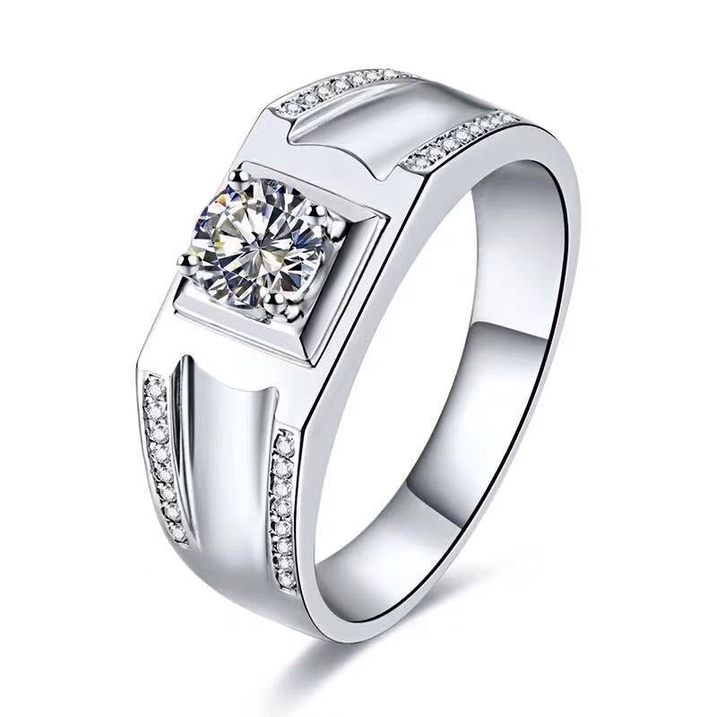 Chiba Silver-plated Ring Fashionable All-match Diamond Ring Wedding Classic Temperament