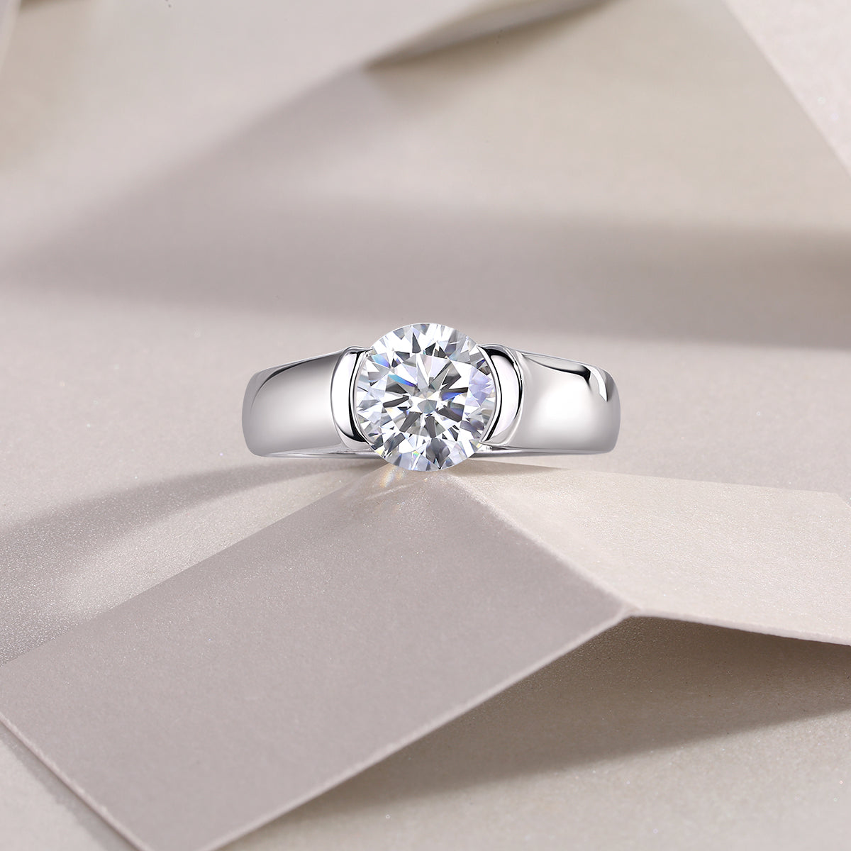 1The Love Of Your Life Diamond Ring, Wedding Ring, Luxury Fashion Set With Moissanite Silver Ring Prohibit Tk Sales