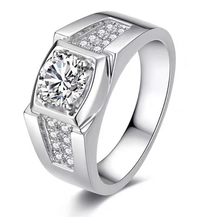 Chiba Silver-plated Ring Fashionable All-match Diamond Ring Wedding Classic Temperament
