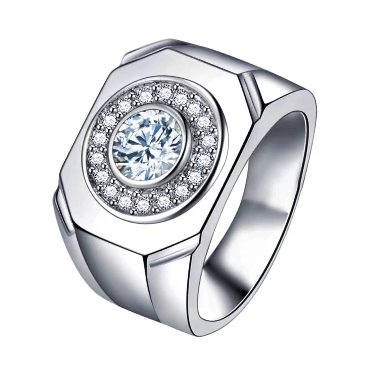 Chiba Silver-plated Ring Fashionable All-match Diamond Ring Wedding Classic Temperament