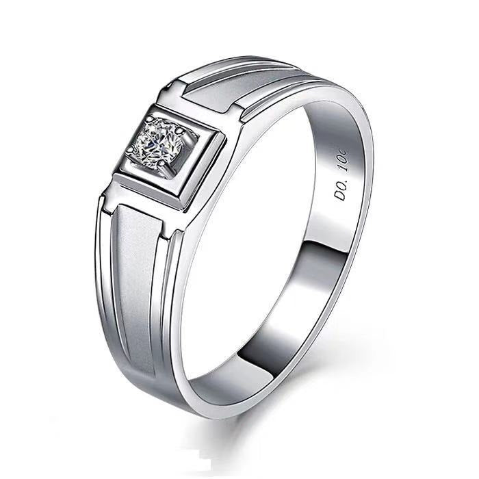 Chiba Silver-plated Ring Fashionable All-match Diamond Ring Wedding Classic Temperament