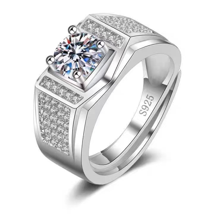 Chiba Silver-plated Ring Fashionable All-match Diamond Ring Wedding Classic Temperament
