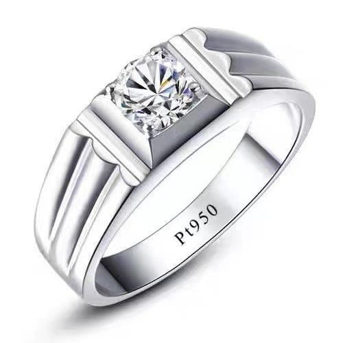 Chiba Silver-plated Ring Fashionable All-match Diamond Ring Wedding Classic Temperament