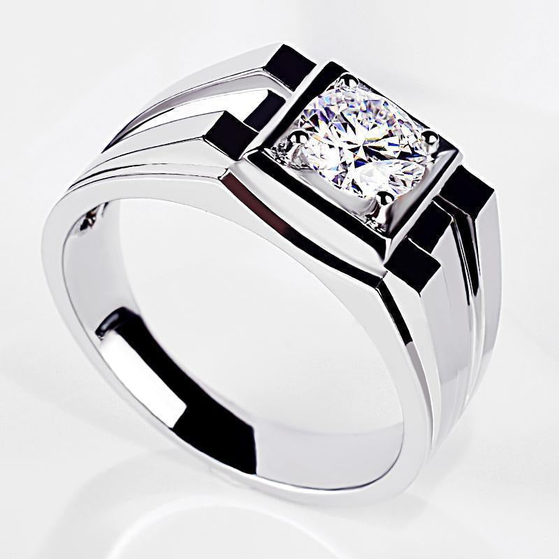 Chiba Silver-plated Ring Fashionable All-match Diamond Ring Wedding Classic Temperament