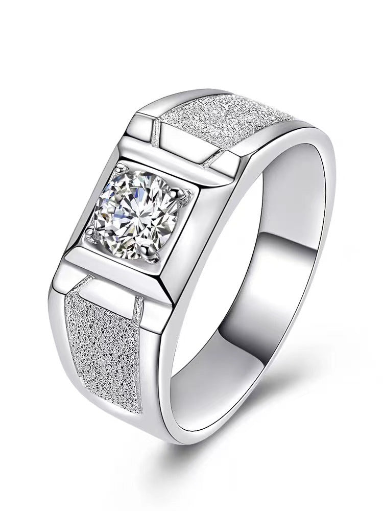 Chiba Silver-plated Ring Fashionable All-match Diamond Ring Wedding Classic Temperament