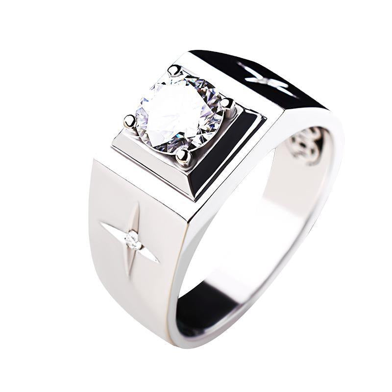 Chiba Silver-plated Ring Fashionable All-match Diamond Ring Wedding Classic Temperament