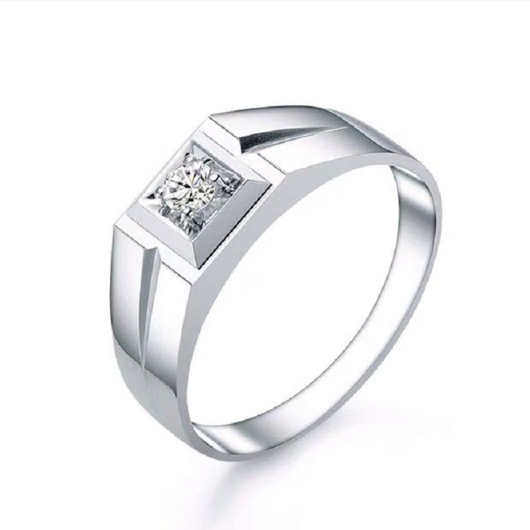 Chiba Silver-plated Ring Fashionable All-match Diamond Ring Wedding Classic Temperament