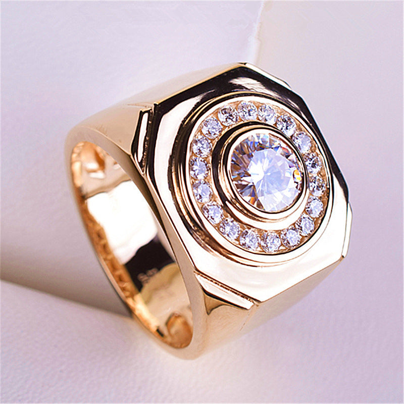 Chiba Silver-plated Ring Fashionable All-match Diamond Ring Wedding Classic Temperament