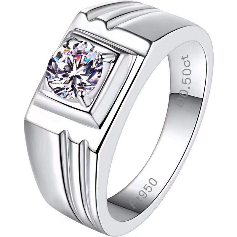 Chiba Silver-plated Ring Fashionable All-match Diamond Ring Wedding Classic Temperament