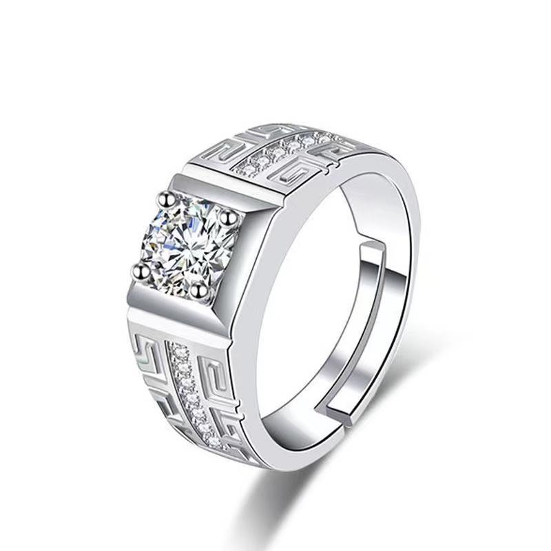 Chiba Silver-plated Ring Fashionable All-match Diamond Ring Wedding Classic Temperament