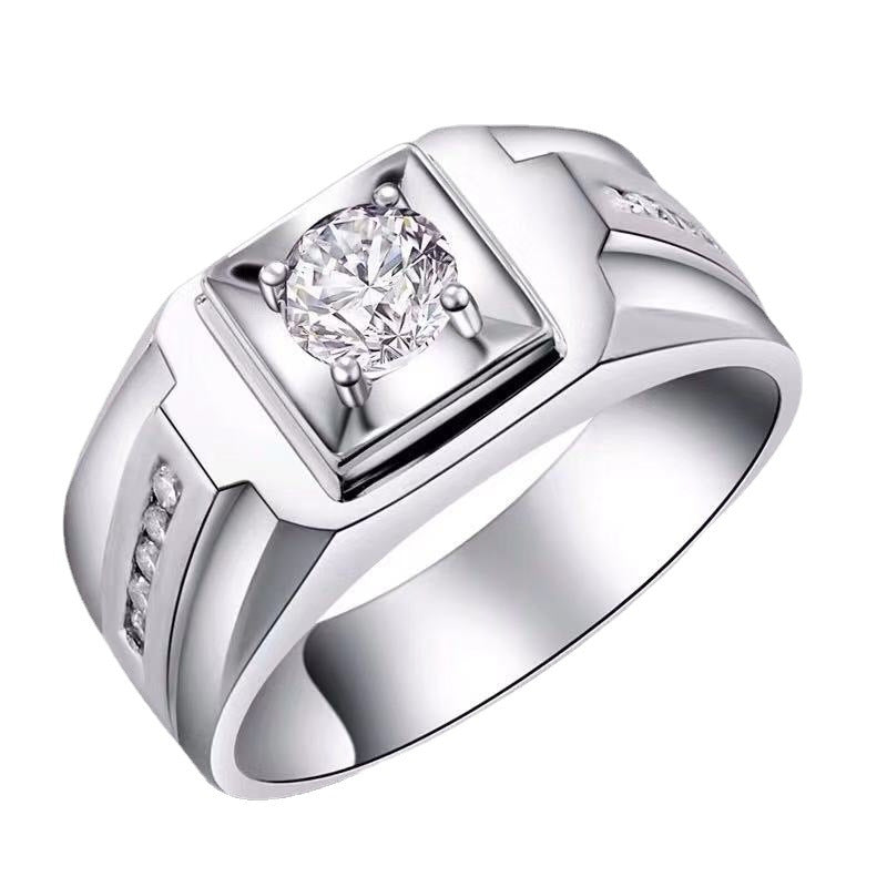 Chiba Silver-plated Ring Fashionable All-match Diamond Ring Wedding Classic Temperament