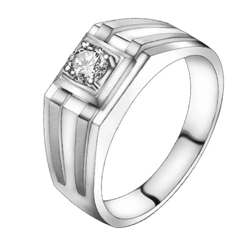 Chiba Silver-plated Ring Fashionable All-match Diamond Ring Wedding Classic Temperament