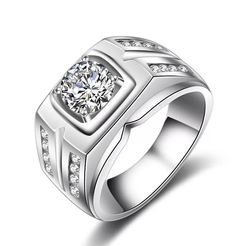 Chiba Silver-plated Ring Fashionable All-match Diamond Ring Wedding Classic Temperament