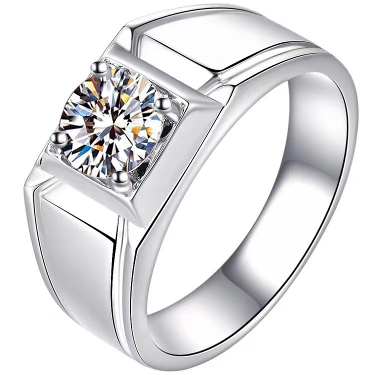 Chiba Silver-plated Ring Fashionable All-match Diamond Ring Wedding Classic Temperament
